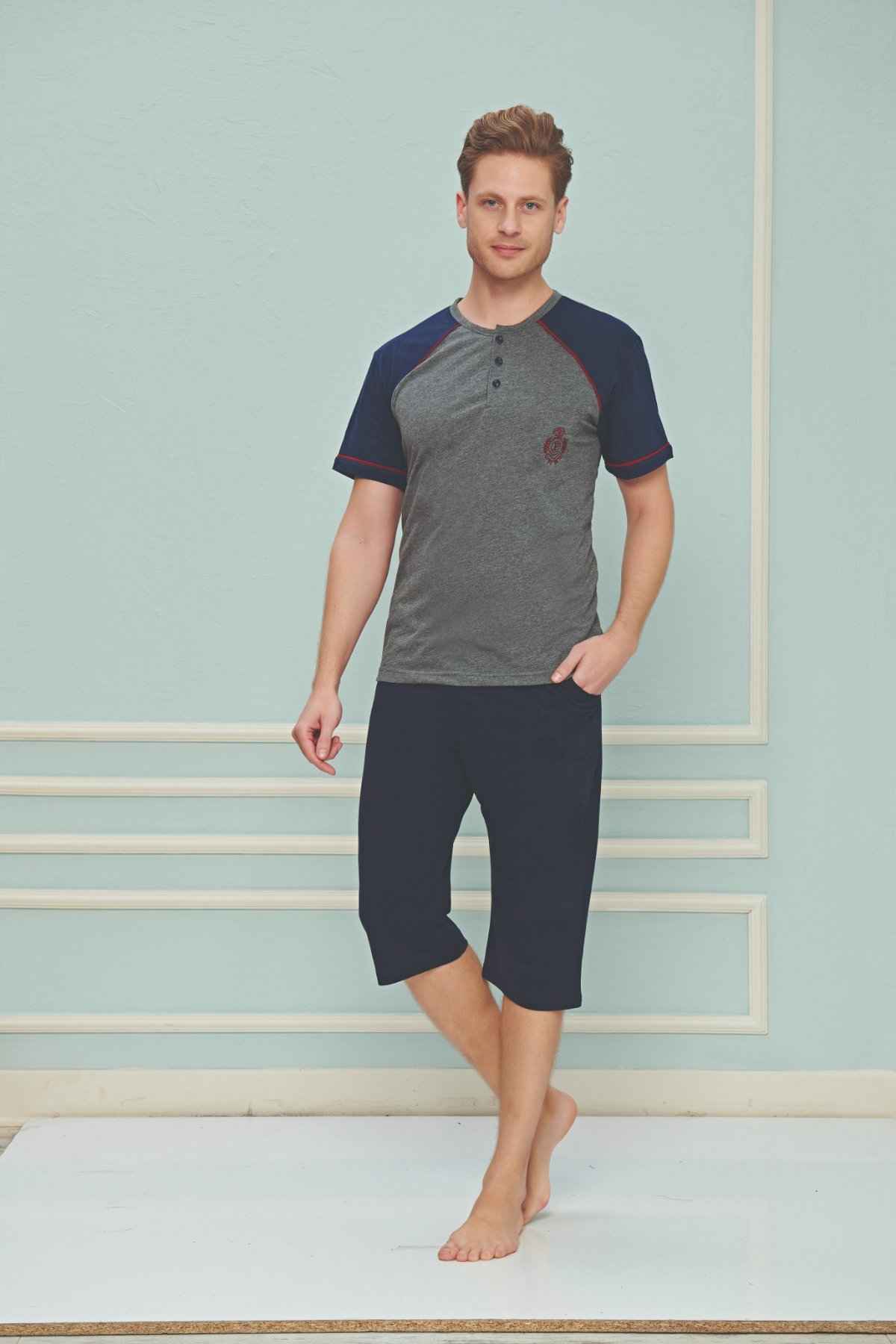 pyjama pour homme avec pantacourt